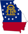 flag map on Georgia