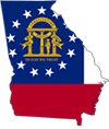 Georgia flag map icon