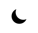 Crescent moon silhouette