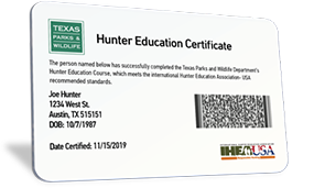 HUNTINGsmart! Texas Hunter Education Certificate