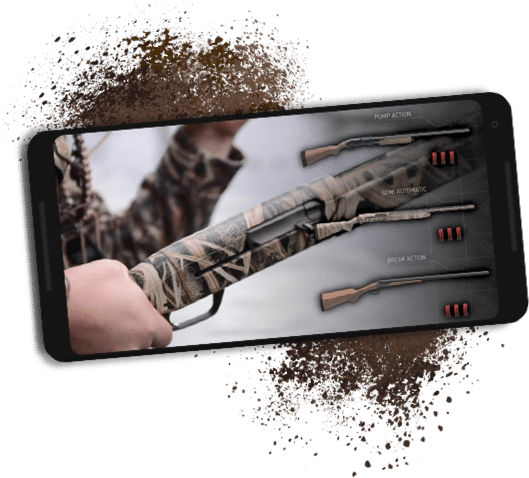 HUNTINGsmart! firearms course content on screen of mobile device